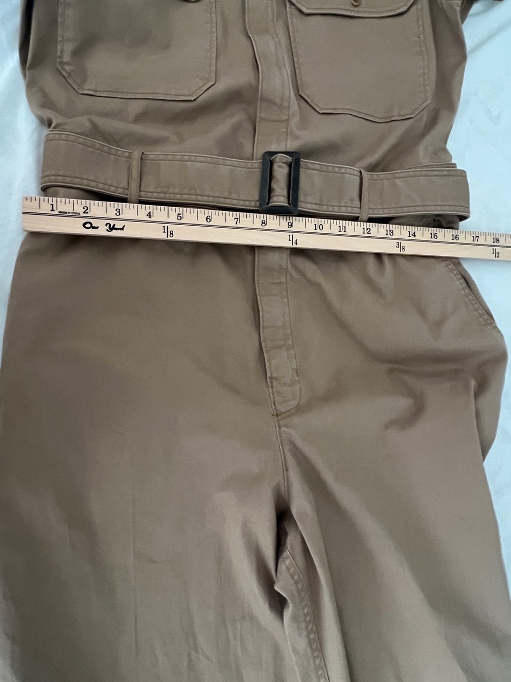 Polo Ralph Lauren Cotton Twill Jumpsuit In Montana Khaki Size 4 - Picture 13 of 15